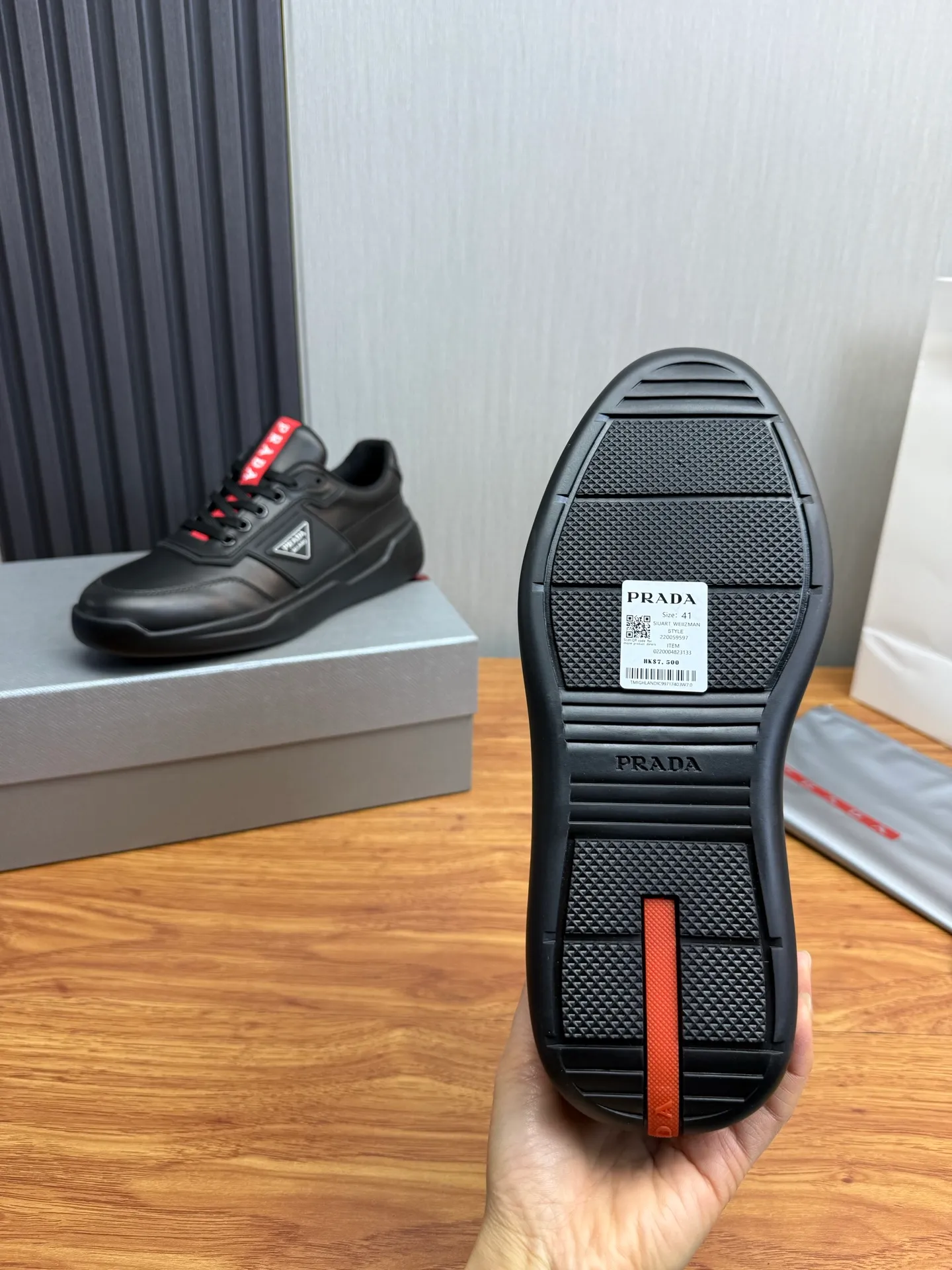Factory price 600💰 [PRADA] Popular items in men's shoe counters, synchronized with the official website, 1 high-quality shipment ✔️Original cowhide + cowhide lining, 1🆚1 replica, original sole, 38-45 (45 customized, non-refundable)